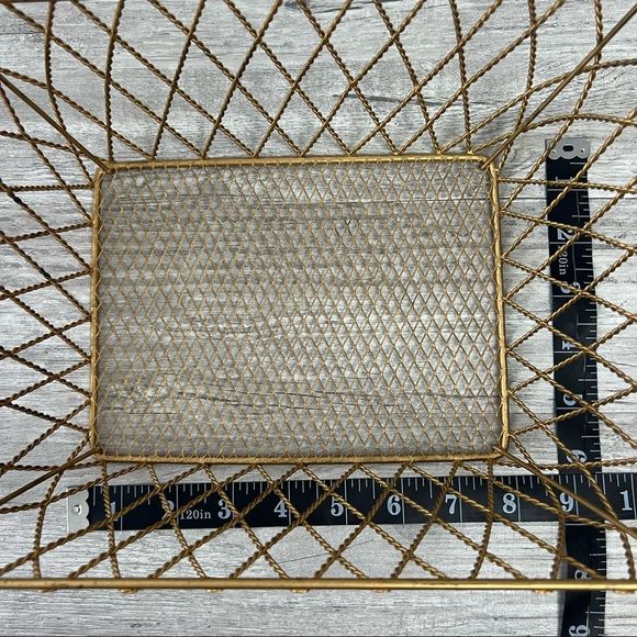 Metallic Bronze Wire Organizer Storage Basket - Picture 6 of 8